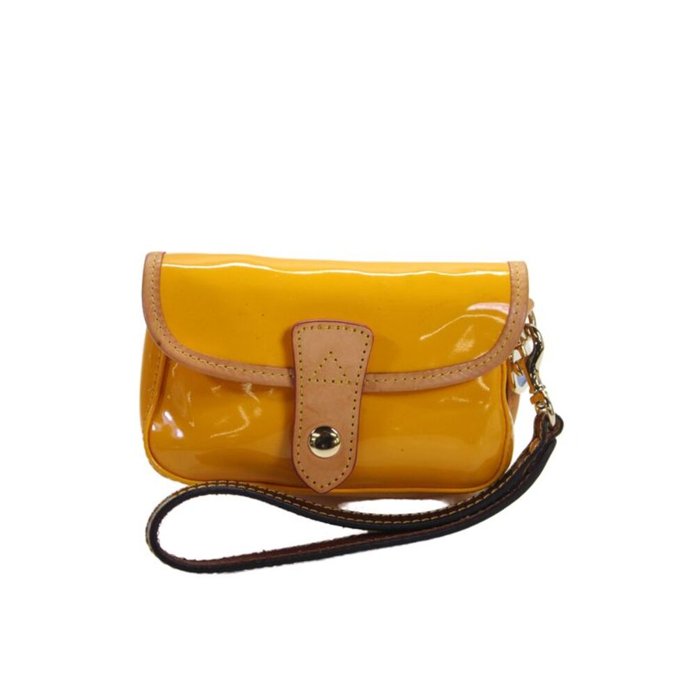 Dooney & Bourke Womens Snap Closure Wristlet Wallet Yellow